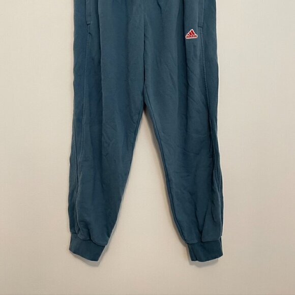 ADIDAS Blue w/ Red Logo Pull On Drawstring Active Joggers / Sweatpants Sweats XL - Picture 3 of 10